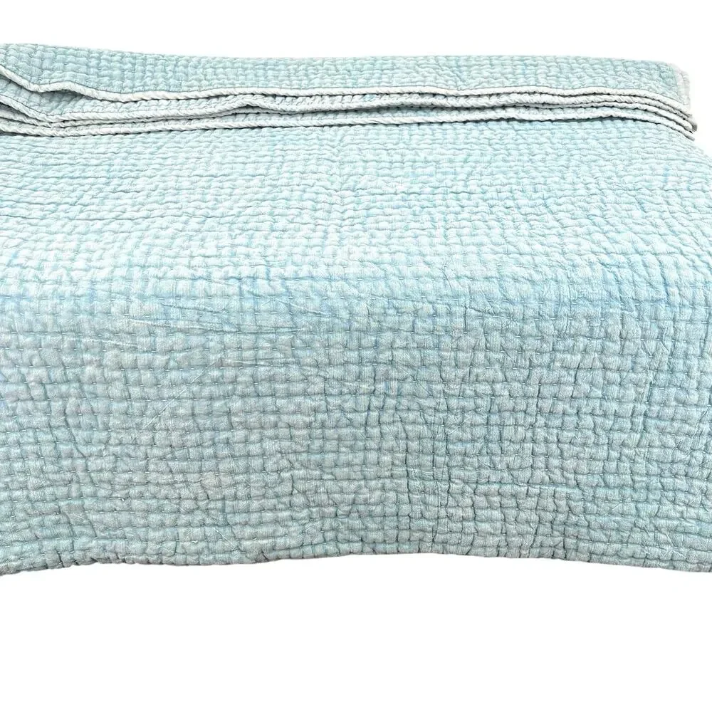 Pottery Barn stone washed denim reversible quilt cover